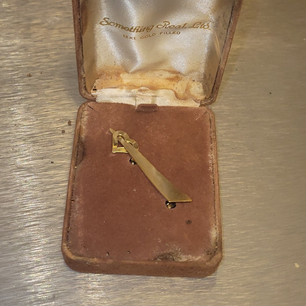 Vintage 12KT Gold Filled Tie Bar Clip Something Special Ltd Broken Parts Repair